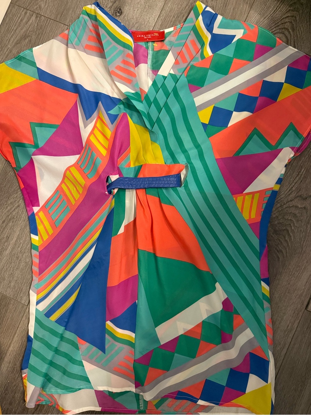 Bright Geo-Print Women’s Top - Multicolor